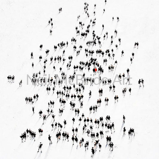 Alone in a Crowd Art Prints on archival paper 10’’ x 10’’ / Somerset Velvet Art Print