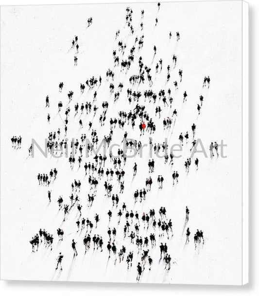 Alone In A Crowd Canvas Print 16.000’’ x 16.000’’ / White / Glossy Canvas Print
