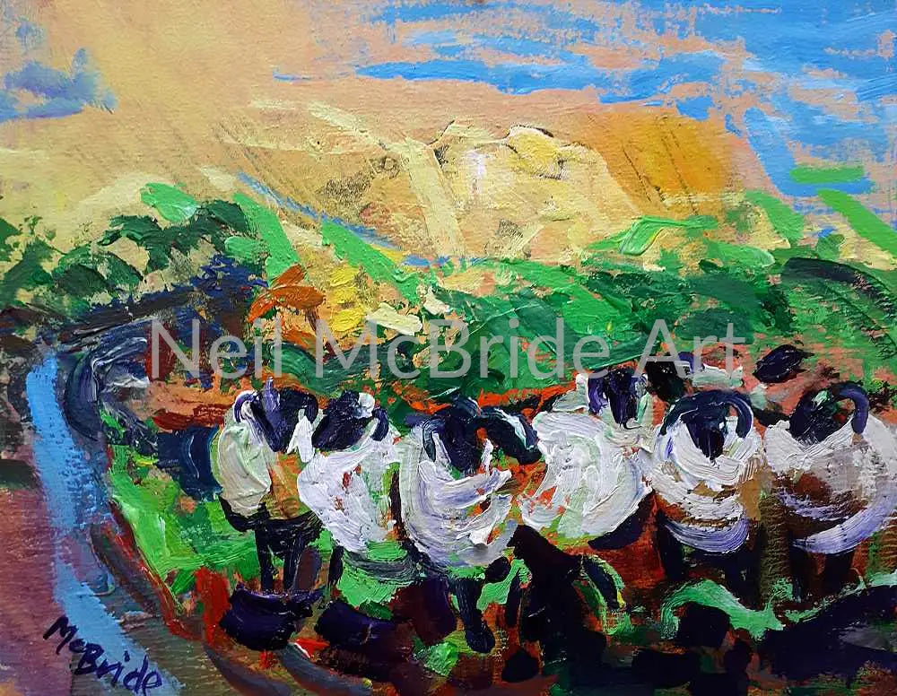 Behaving Like Sheep in a landscape © Neil McBride 2023 #artistsupportpledge