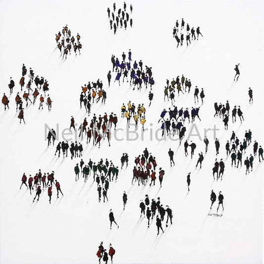 Cliques crowd original art Paintings