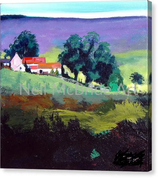 Clitherbecks Farm in the North York Moors Canvas Prints 14.000’’ x 13.875’’ / Mirrored / Glossy Canvas Print