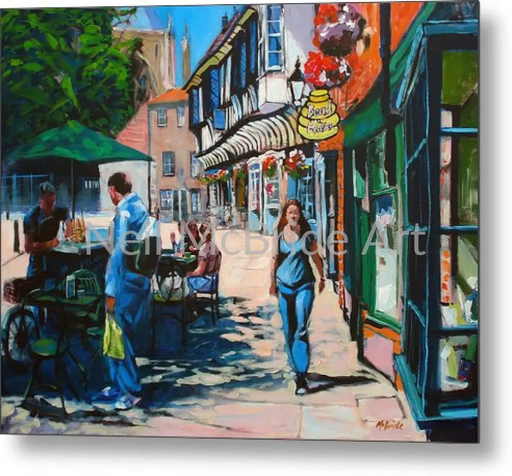Yorkshire art prints like this one of College street in York are available here