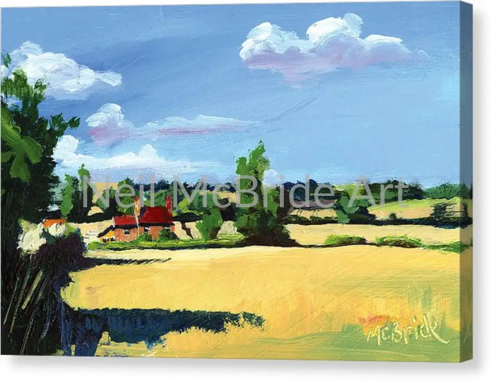Crayke Farm North Yorkshire Canvas Prints 16.000’’ x 10.750’’ / Mirrored / Glossy Canvas Print