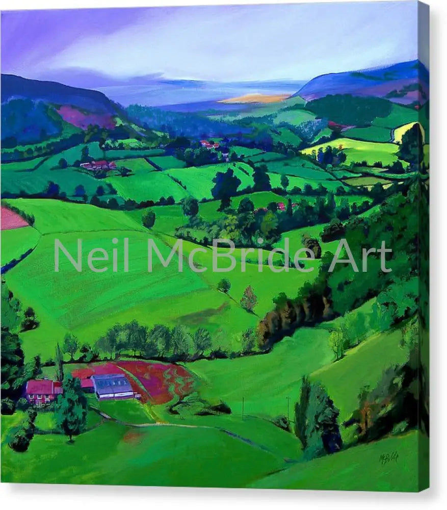 Dales Patchwork Canvas Print 16.000’’ x 16.000’’ / Mirrored / Glossy Canvas Print