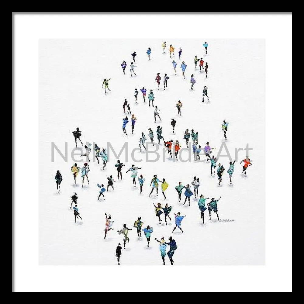 Dance Off - Framed Print 16’’ x 16’’ / Black / White Framed Print