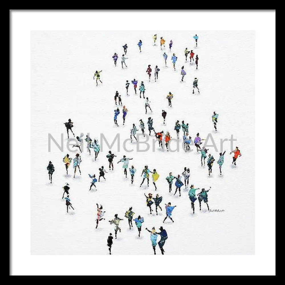 Dance Off - Framed Print 20’’ x 20’’ / Black / White Framed Print
