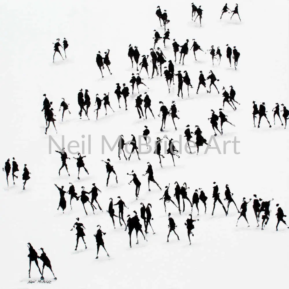 Original crowds painting for sale by Neil McBride
