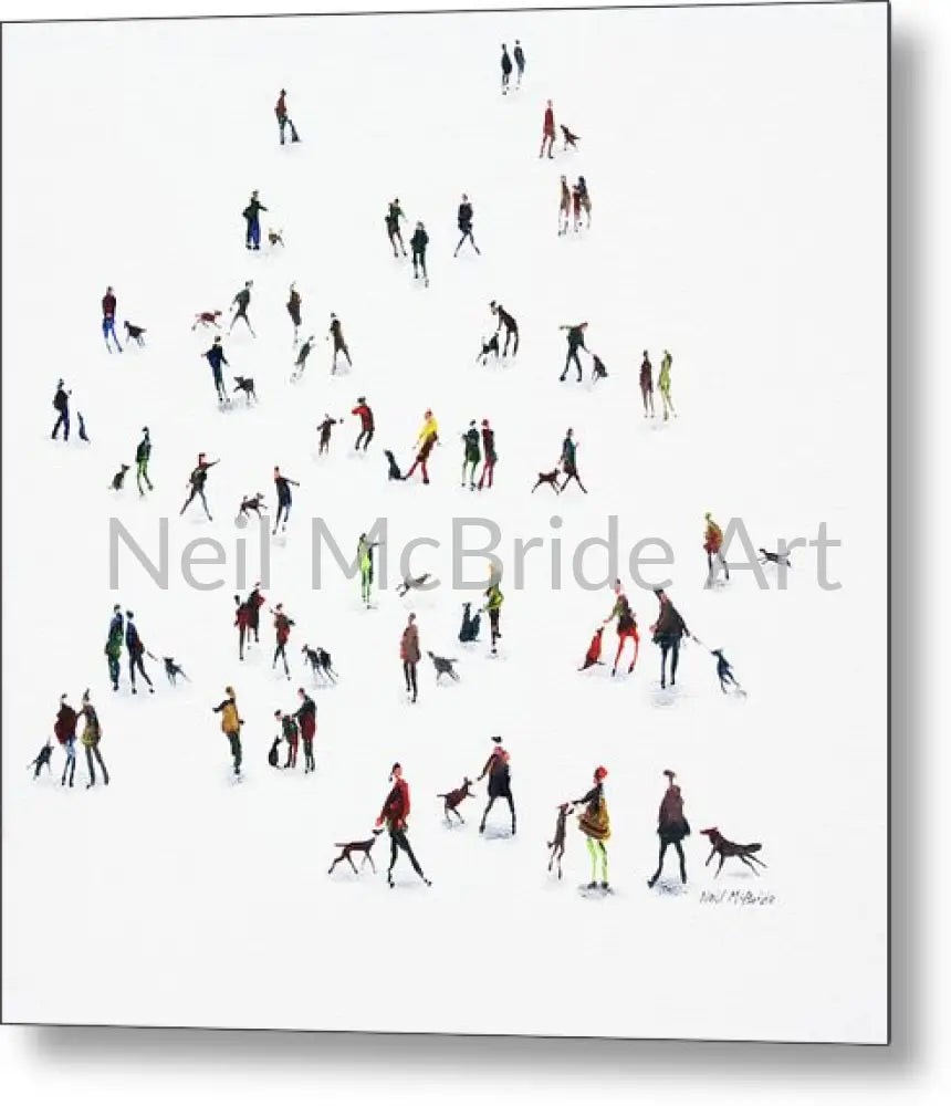 Dog Park art on metal by Neil McBride