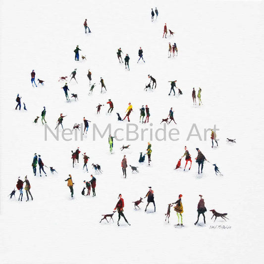 Dog Park original painting on canvas Paintings