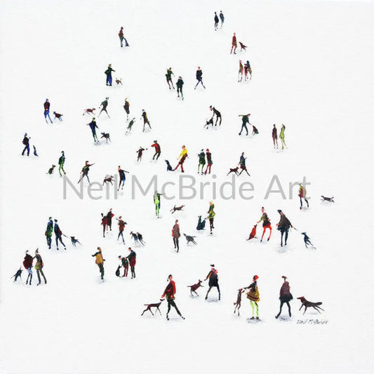 Dog Park Paper Prints 14.000’’ x 14.000’’ / Watercolor Paper Art Print