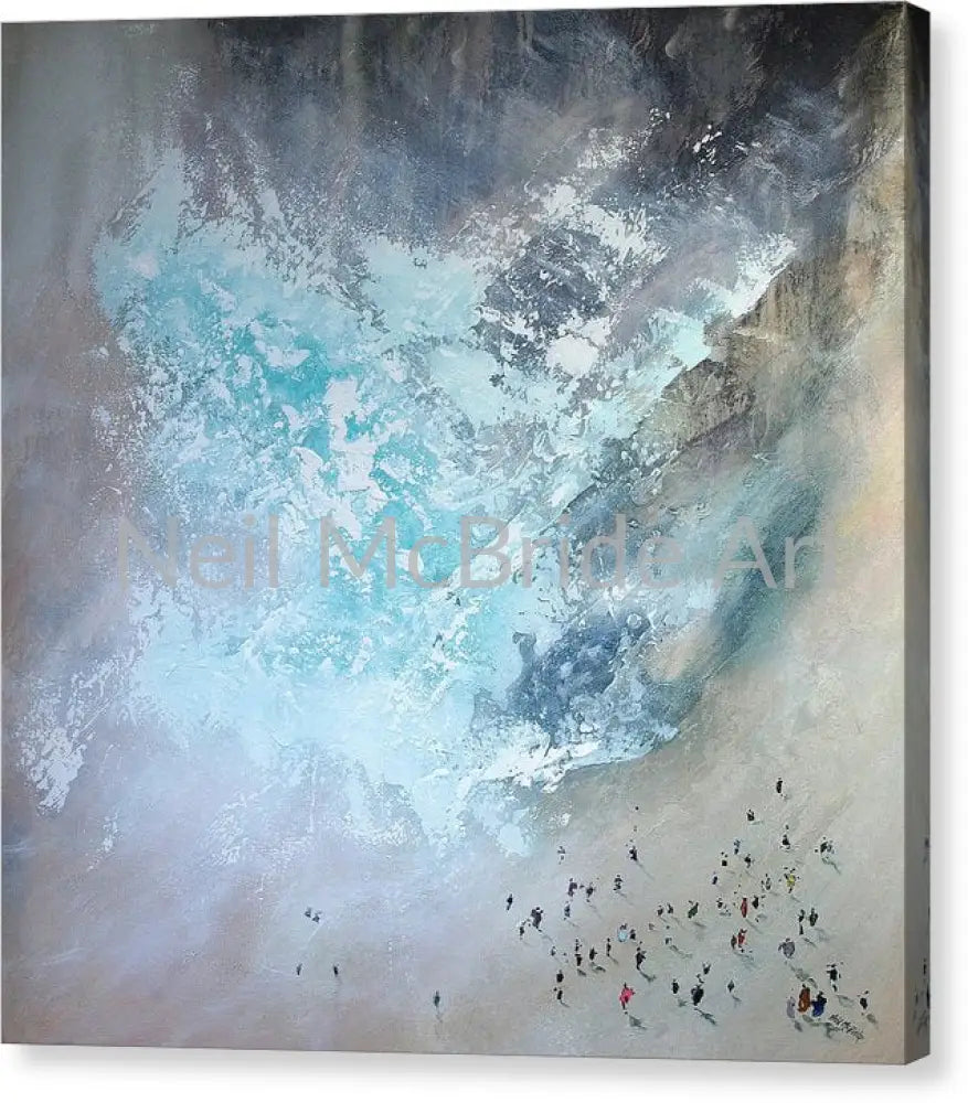 Erosion - Canvas art print of an epic landscape with a lost crowd of tiny people © Neil McBride 2019