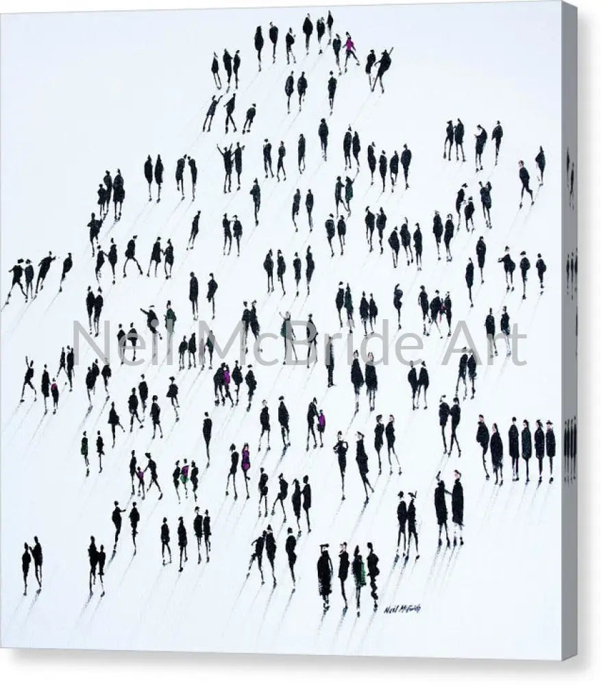 Forming A Queue Canvas Prints 14’’ x 14’’ / Mirrored / Glossy Canvas Print