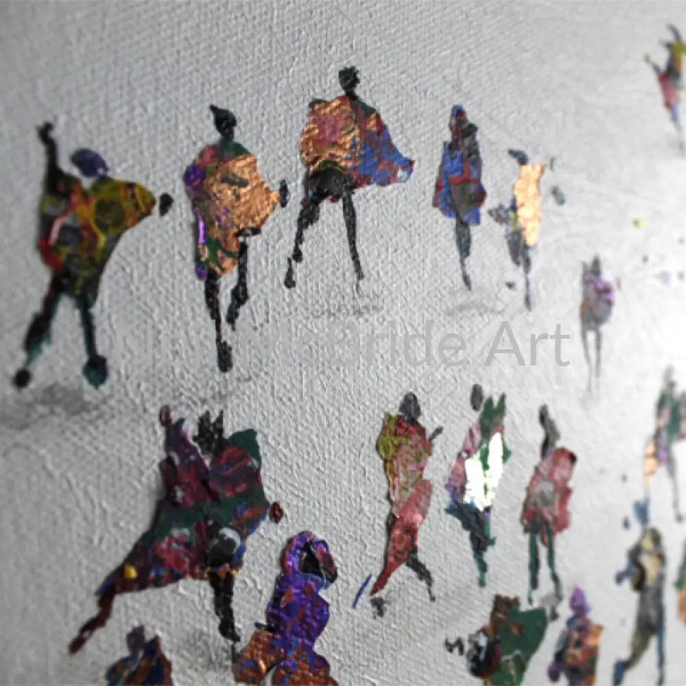 Girl Power painting showing metallic colours detail
