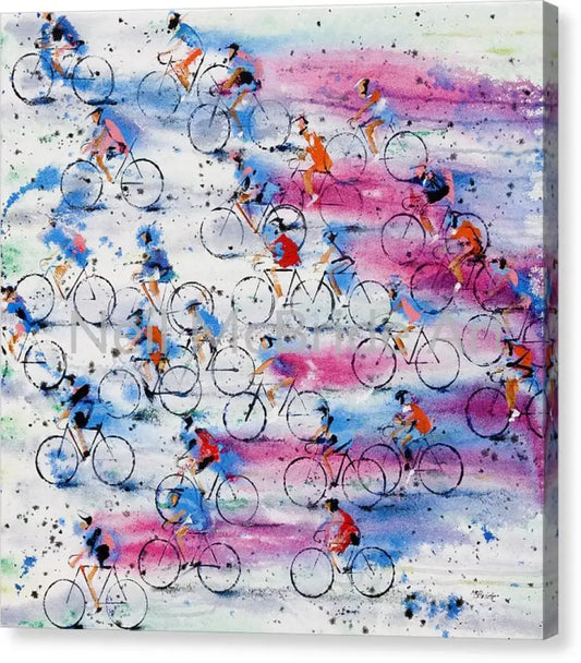 Giro D’italia Canvas Print 14.000’’ x 14.000’’ / Mirrored / Glossy Canvas Print