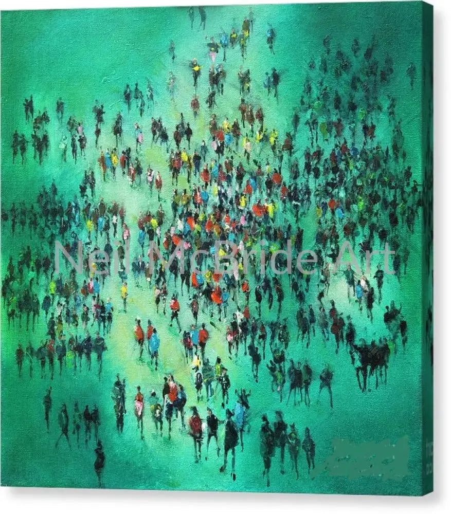 Green art piece on canvas © Neil McBride 2019