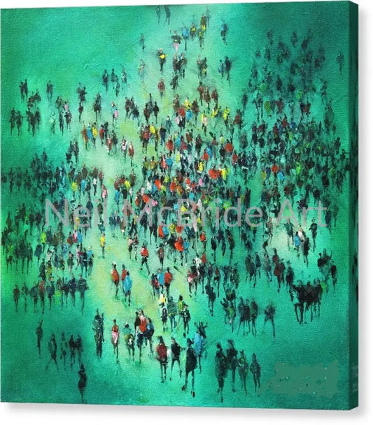 Green Piece Canvas Print 14.000’’ x 14.000’’ / Mirrored / Glossy Canvas Print