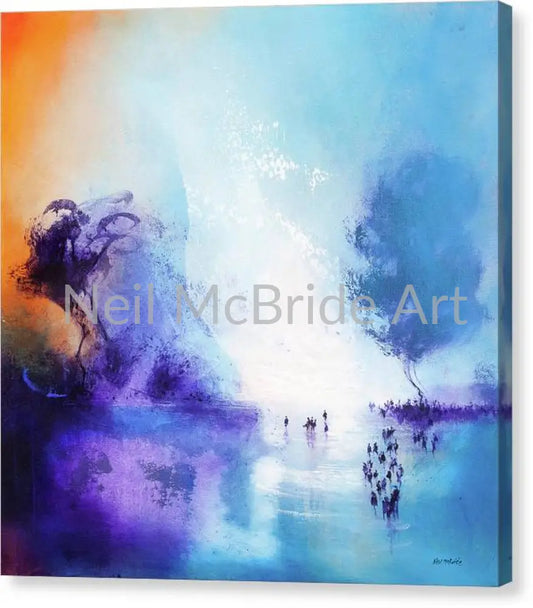 Lagoon Canvas Prints 16’’ x 16’’ / Mirrored / Glossy Canvas Print