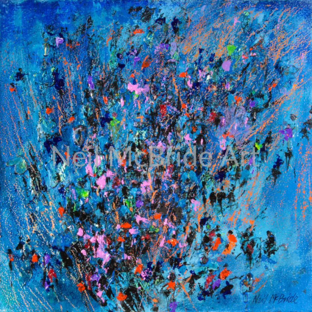 Moonlit Party original painting on board from the studio of British artist Neil McBride ©Neil McBride 2023