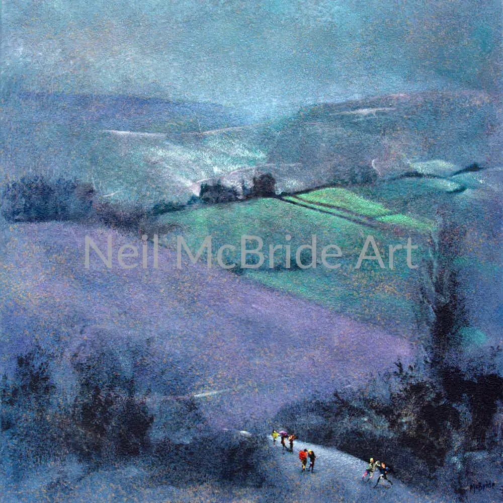 Moorland Highlights Yorkshire landscape painting © Neil Mcbride 2019