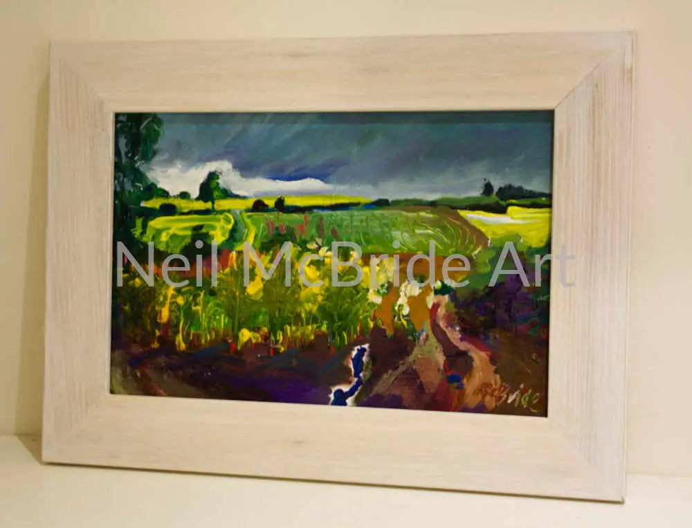 Newburgh Yorkshire landscape Study framed painting by Neil McBride