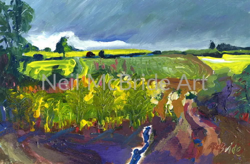Yorkshire landscape painting titled Newburgh Study by Neil McBride
