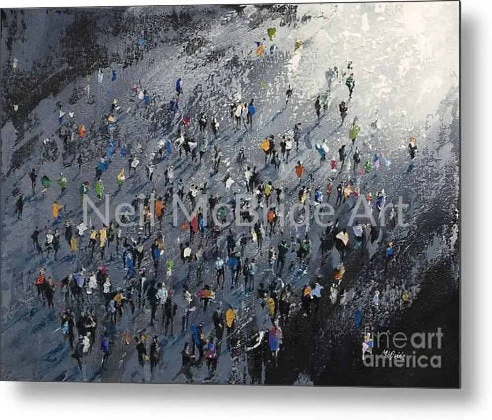 On The Way To School Metal Print 14.000’’ x 10.000’’ Metal Print