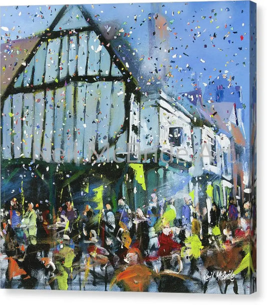 Parade In York Canvas Print 14.000’’ x 14.000’’ / Mirrored / Glossy Canvas Print