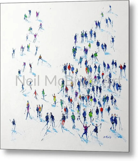 Skiing Metal Prints 12’’ x 12’’ Metal Print