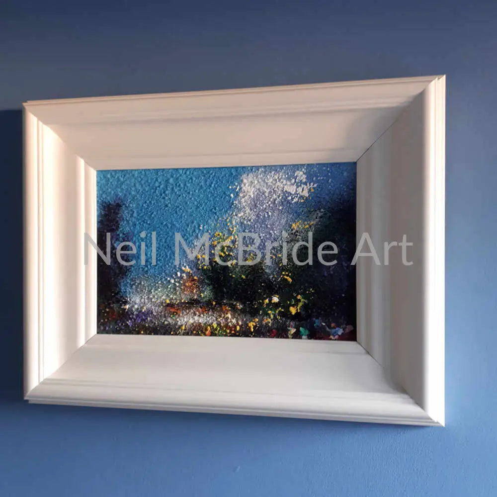 Summer Walk framed original acrylic painting Paintings