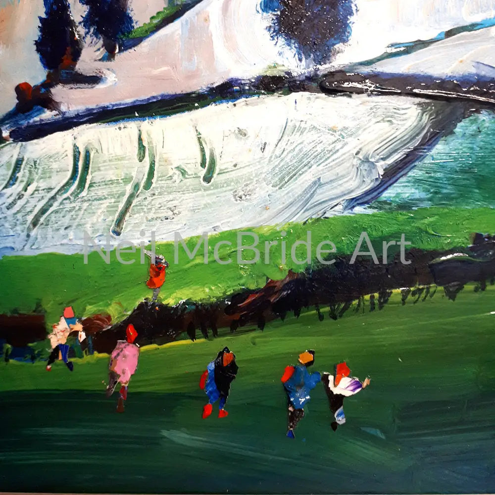 Detail showing the essence of a group of people in the landscape of North Yorkshire by Neil McBride