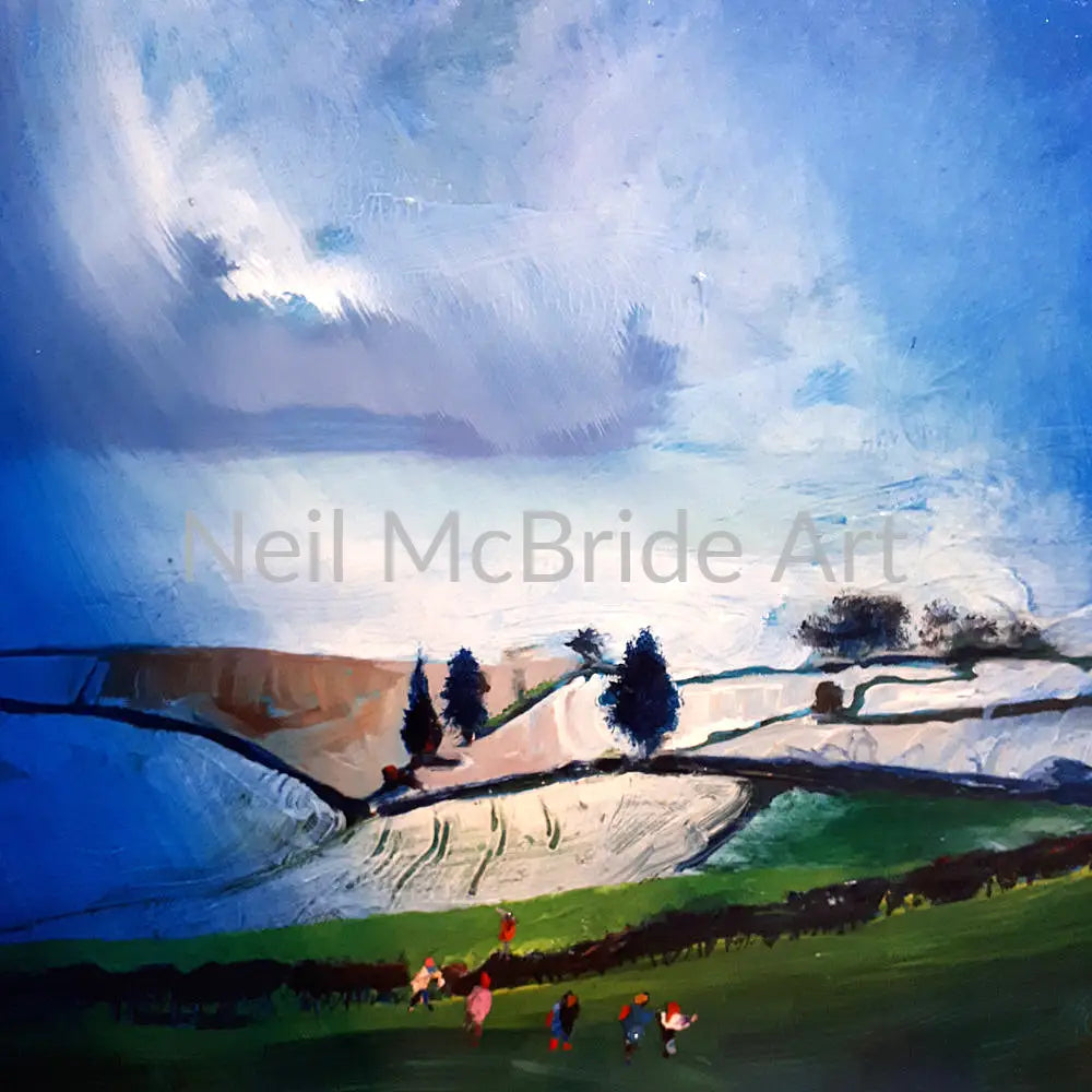 Towards Husthwaite, North Yorkshire, an originla landscape painting by Neil McBride