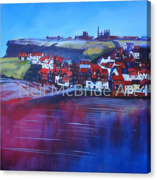 Whitby Smokehouses Canvas Print 16.000’’ x 16.000’’ / Mirrored / Glossy Canvas Print