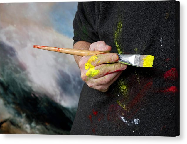 Hand of artist Neil McBride