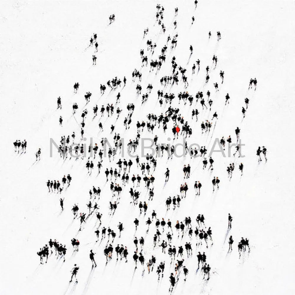 Alone in a Crowd - Art Prints on archival paper 10’’ x 10’’ / Somerset Velvet Art Print