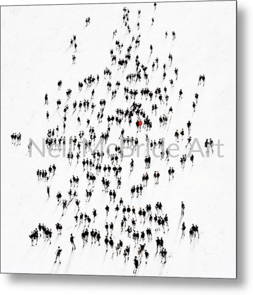 Crowds art printed on metal panel by Neil McBride.