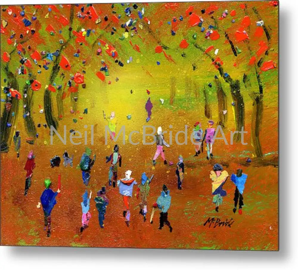 Autumn Amble captured on metal art prints