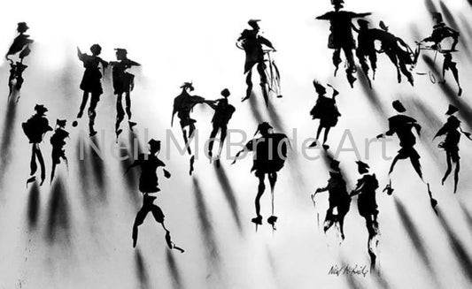 Big Art Paper Prints  featuring a crowd of people in a strong light © Neil McBride 2021