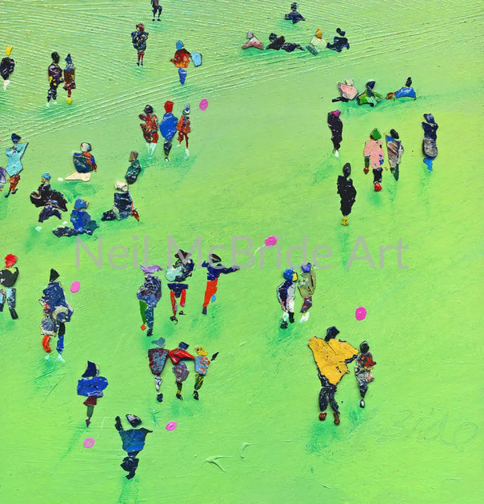 Chasing The Pink Balloon - Art Prints on paper by Neil McBride Art