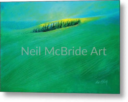 Green wall art on metal . © Neil McBride 2019