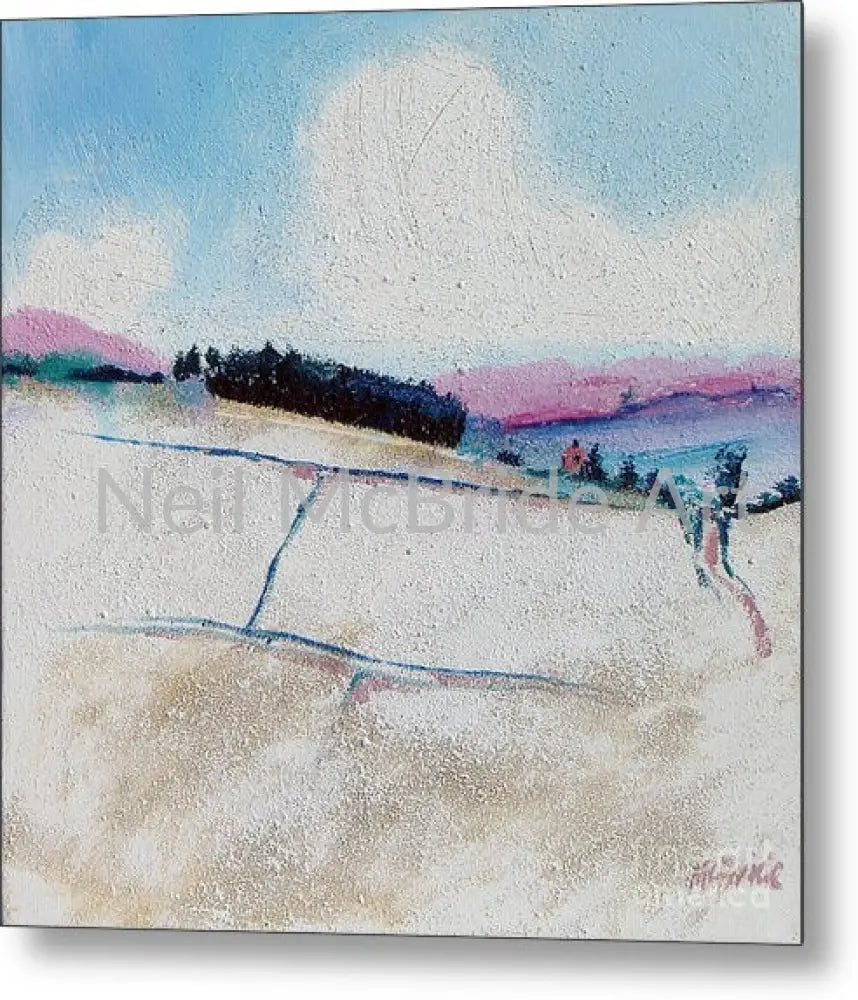 Copse In Snow Metal Prints 8.000’’ x 8.000’’ Metal Print