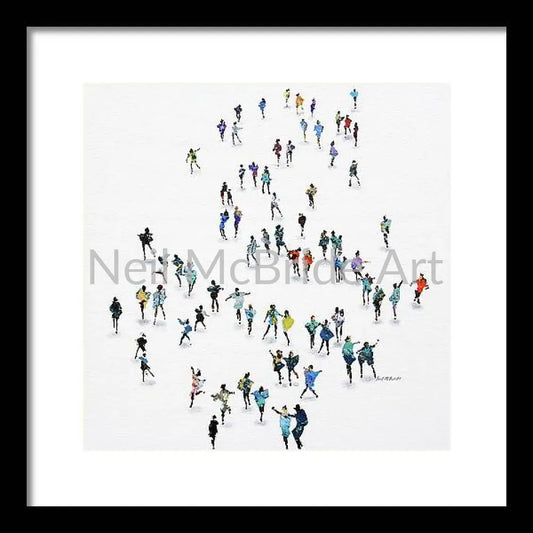 Dance Off - Framed Print 12’’ x 12’’ / Black / White Framed Print