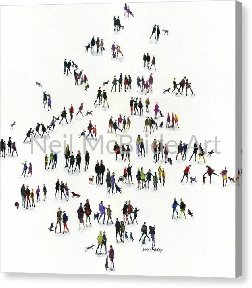 Dog Training Canvas Print 14.000’’ x 14.000’’ / Mirrored / Glossy Canvas Print