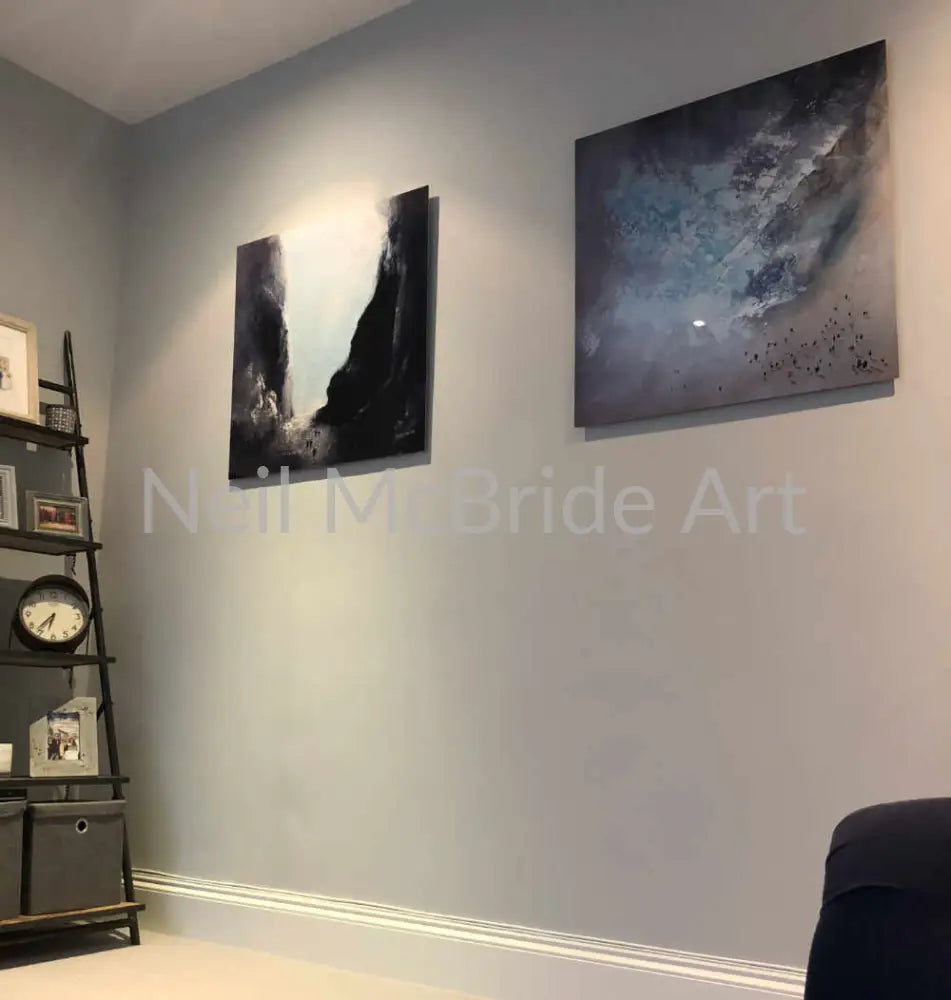 Metal prints, Gorge and Erosion on the wall.  Neil McBride 2019