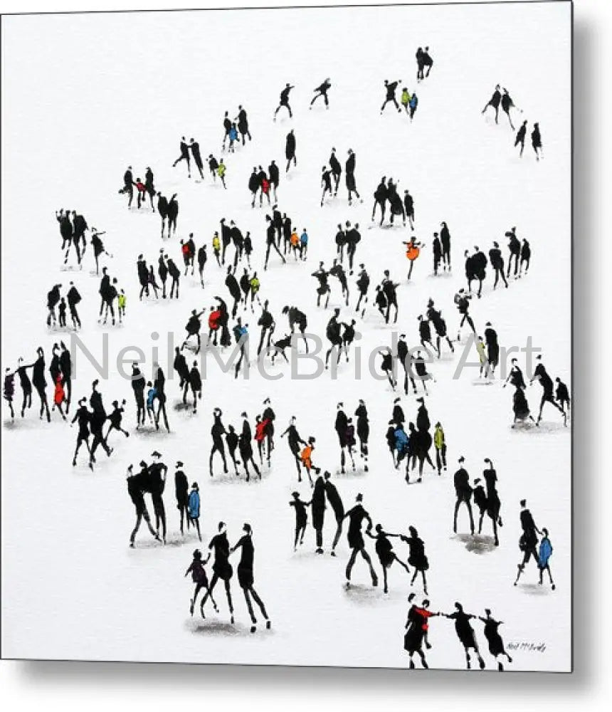 Happy families on a day out captured on these stylish aluminium metal prints.