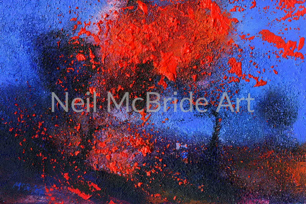 Flame Tree original contemporary landscape painting by Neil McBride