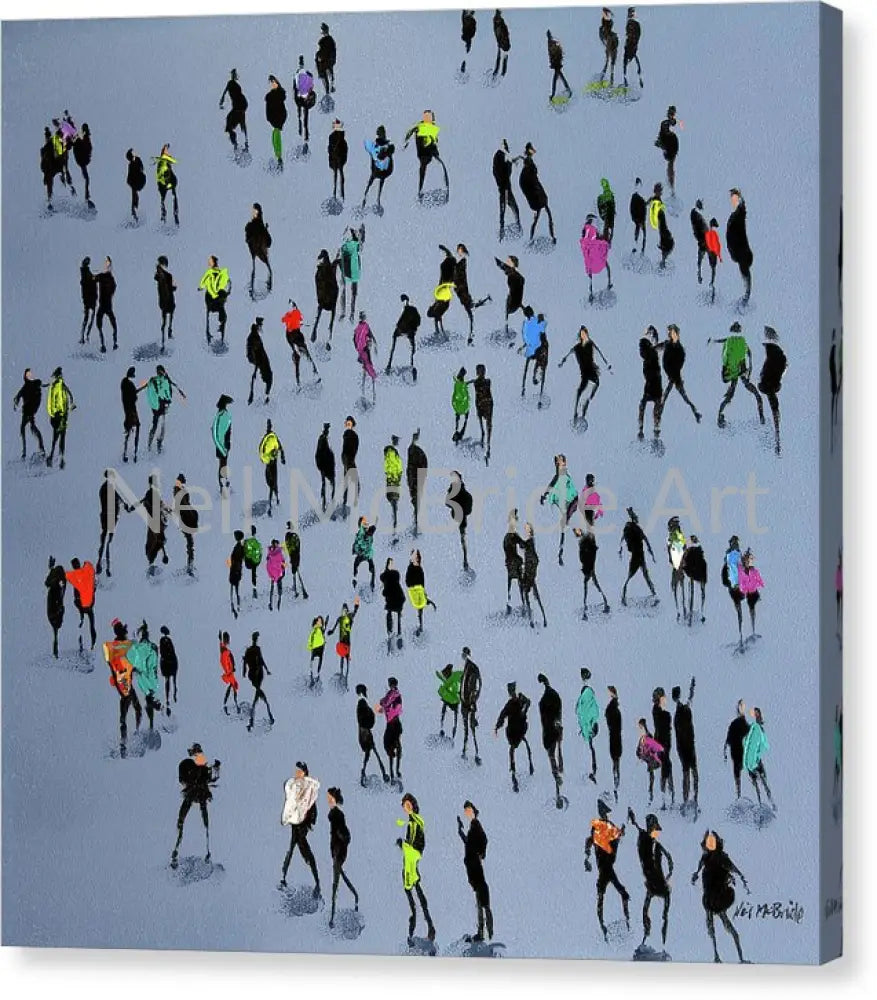 High Fives Canvas Print 14’’ x 14’’ / Mirrored / Glossy Canvas Print