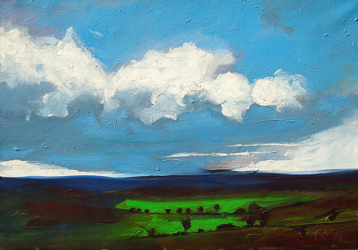 Changes. Contemporary landscape painting. It's about capturing a fleeting moment above the North York Moors