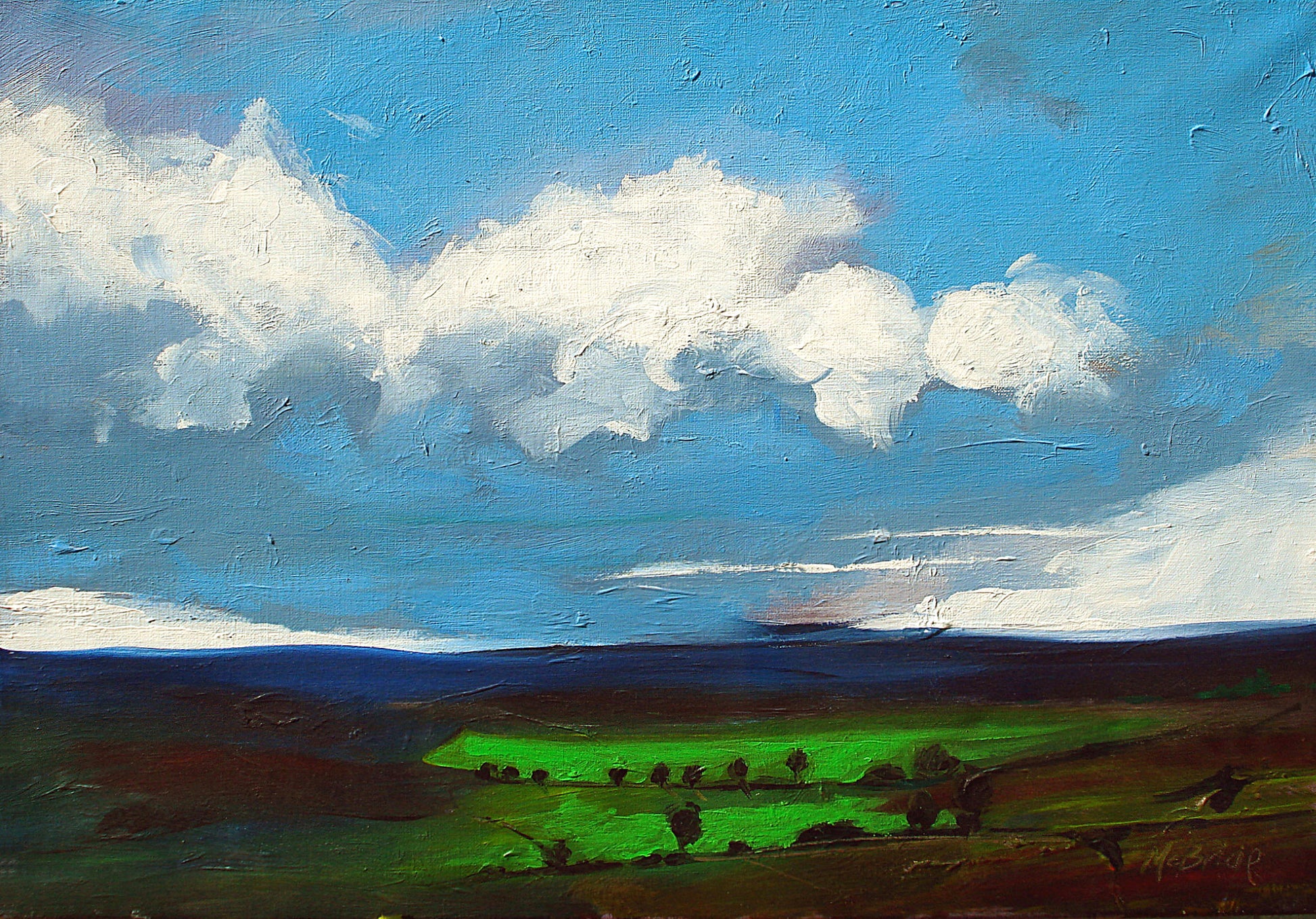Changes. Contemporary landscape painting. It's about capturing a fleeting moment above the North York Moors