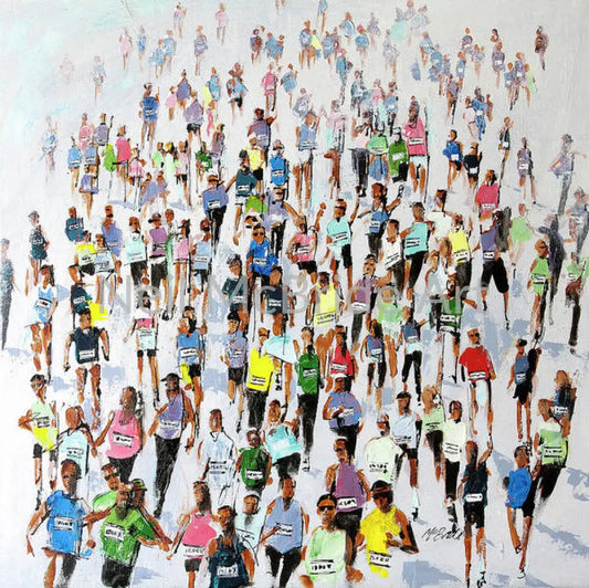 Marathon 2015 - Paper Prints 12’’ x 12’’ / Watercolor Paper Art Print