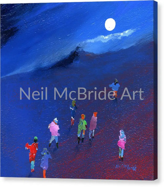 Moonlight Ramble Canvas Print 14.000’’ x 14.000’’ / Mirrored / Glossy Canvas Print